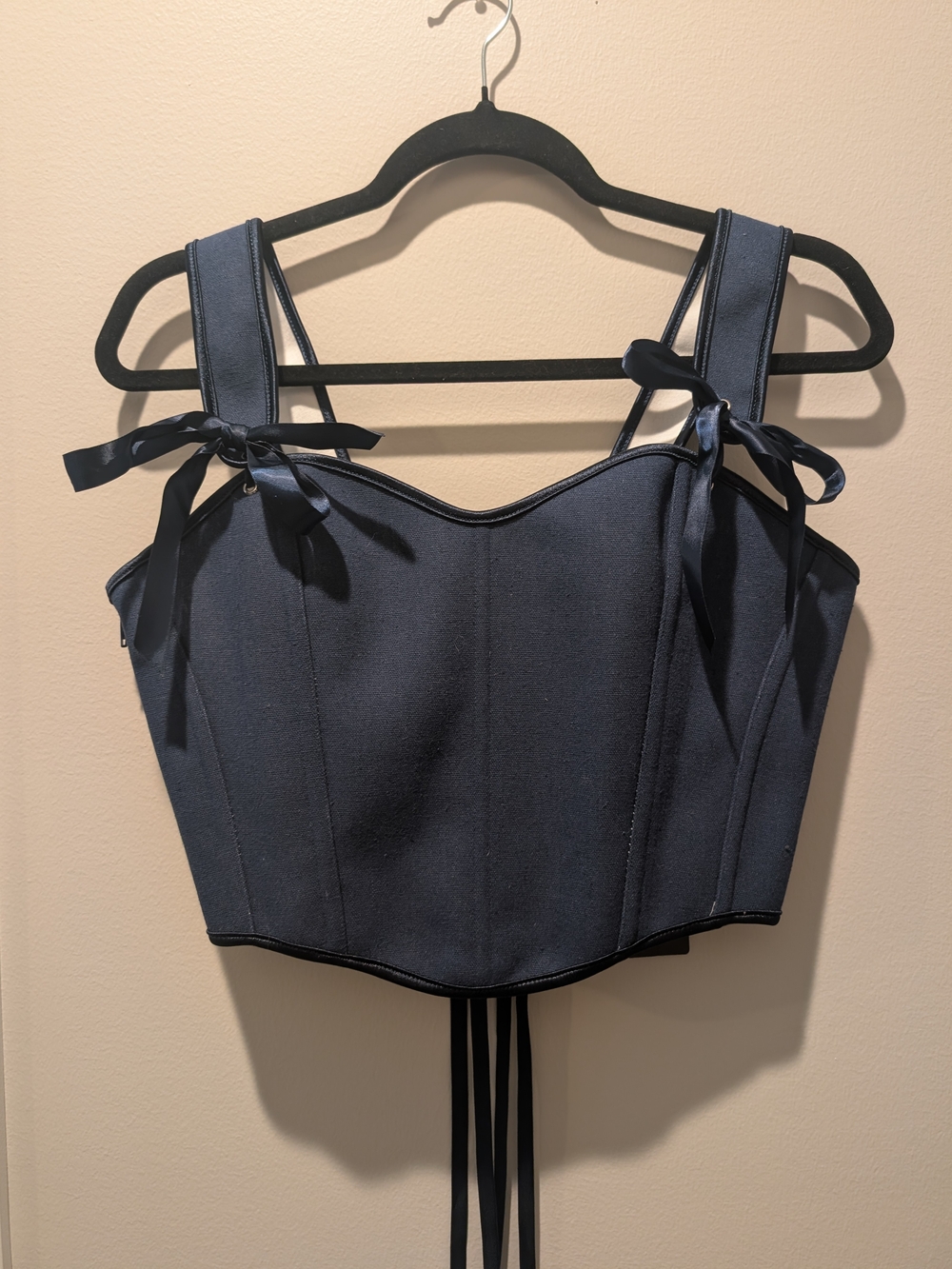 Navy Blue Corset Top